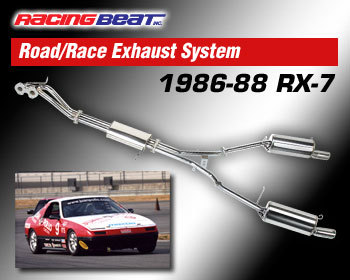  : Exhaust - Complete Systems : Stainless Steel Road Race Exhaust System 86-88 RX-7 Non-turbo - Man Trans