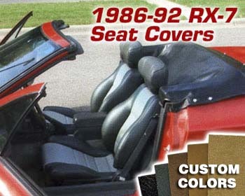  : Upholstery Kits : Replacement Seat Covers - Custom Colors/Material 88-92 RX-7 Convertible w/headrest speakers