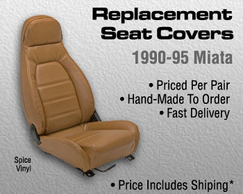  : Upholstery Kits : Replacement Seat Covers - Spice Tan 90-95 Miata with headrest speakers