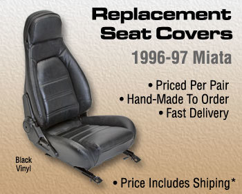  : Upholstery Kits : Replacement Seat Covers - Black 96-97 Miata w/o headrest speakers