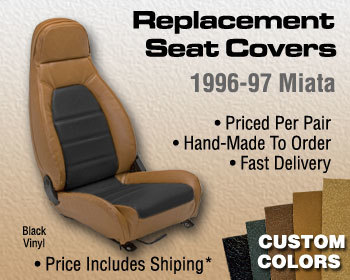  : Upholstery Kits : Replacement Seat Covers - Custom Colors/Material 96-97 Miata w/o headrest speakers
