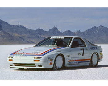 : Vintage Racing Posters : 1986 RX-7 Bonneville Land Speed Record Car