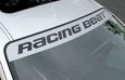 Racing Beat Windshield Decal - Logo - Silver - Detail 1