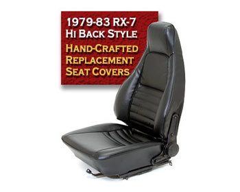  : Upholstery Kits : Hi-Back RX-7 Seat Cover - Black 79-83 RX-7 - All Models
