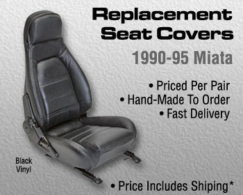 : Upholstery Kits : Replacement Seat Covers - Black 90-95 Miata w/o headrest speakers
