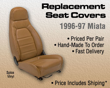  : Upholstery Kits : Replacement Seat Covers - Spice Tan 96-97 Miata with headrest speakers