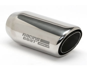  : Exhaust - Universal Parts : Muffler Tip - 2.375-inch Inlet Universal Double-Wall Oval, Angle End - Left