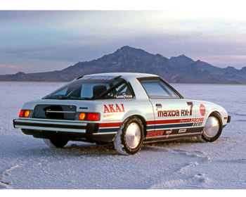  : Vintage Racing Posters : 1978 RX-7 Bonneville Land Speed Record Car