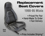 Replacement Seat Covers - Black - 90-95 Miata with headrest speakers